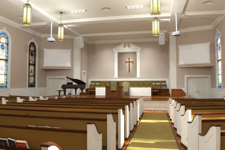 Church 3D Rendering | Interior Design for Churches