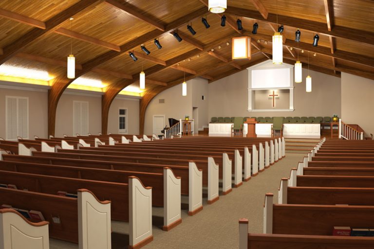 Church 3D Rendering | Interior Design for Churches